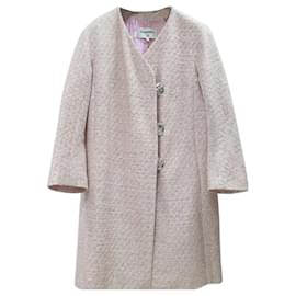 Chanel-Cappotto Chanel in tweed lurex rosa-Rosa