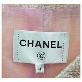 Chanel-Casaco Chanel Lurex Tweed Rosa-Rosa