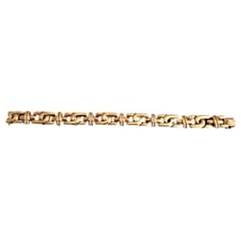 Autre Marque-Yellow gold bracelet 18 carats with diamonds-Gold hardware