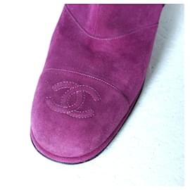 Chanel-Ankle Boots-Purple