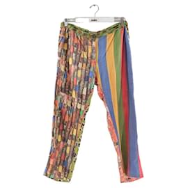 La Prestic Ouiston-Pantaloni a gamba larga in seta-Multicolore