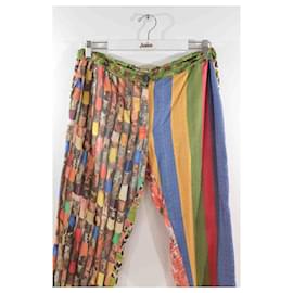 La Prestic Ouiston-Pantalón ancho de seda-Multicolor