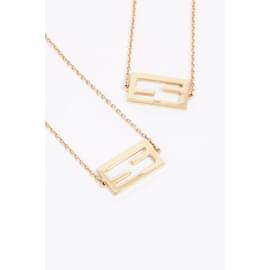 Fendi-Fendi F Is Fendi lined Bracelet Gold Gold Plated-Golden