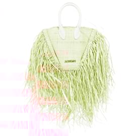 Jacquemus-Jacquemus Le Petit Baci Tote Bag Beige Raffia-Beige