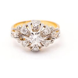 Autre Marque Belle Époque Gold Ring, platinum and diamonds White Golden