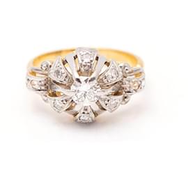 Autre Marque-Belle Époque Gold Ring, platinum and diamonds-White,Golden