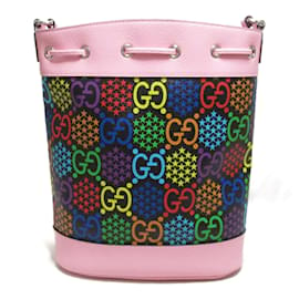 Gucci-GG Psychedelic Bucket Bag  598149.0-Pink