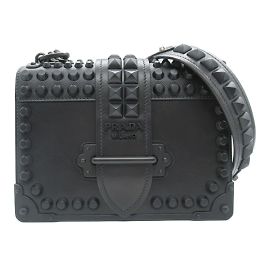 Prada Borsa a spalla con borchie Cahier  1BD0452BB0F0632 Nero