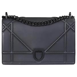 Christian Dior-Black Diorrama studded flap bag-Black