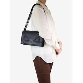 Christian Dior-Black Diorrama studded flap bag-Black