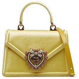 Dolce & Gabbana Borsa Devotion in raso giallo di Dolce&Gabbana Giallo