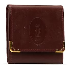 Cartier-Cartier Red Must de Cartier Leather Coin Pouch-Red,Other