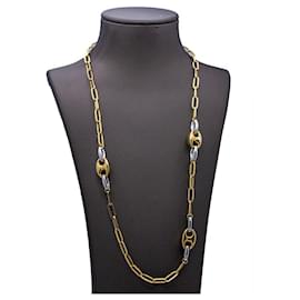 Autre Marque-Yellow and White Gold Necklace-Golden