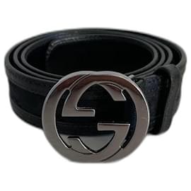 Gucci Leather Belt Black Black