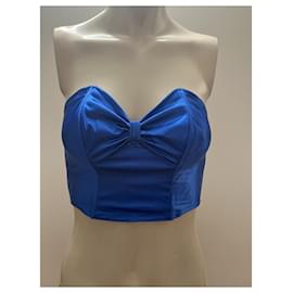 Christian Dior-Dior vintage corset / Bustier Top-Blue,Navy blue