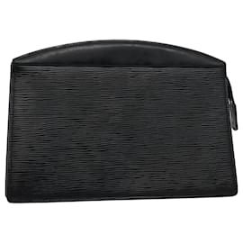 Louis Vuitton-LOUIS VUITTON Epi Trousse Crete Clutch Bag Black M48402 LV Auth 60459-Black