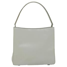 Prada-PRADA Shoulder Bag Leather Ivory Auth 61492-Cream