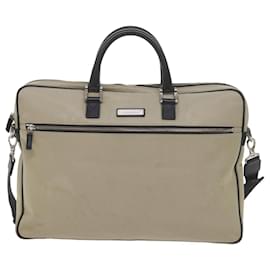 Burberry-BURBERRY Hand Bag Nylon 2way Beige Auth ti1373-Beige