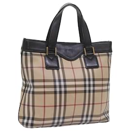 Burberry-BURBERRY Bolso tote Nova Check Lona revestida Auténtica beige 60300-Beige