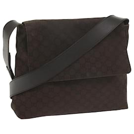 Gucci-gucci bolso de hombro de lona con GG marrón 272351 EP de autenticación2534-Castaño