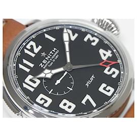 Zénith-ZENITH Pilot's Aeronef Type20 gmt 03.2430.693/21.C723 Mens-Silvery