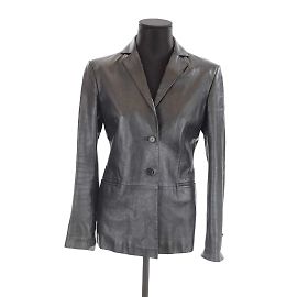 Hugo Boss Lederjacke Schwarz
