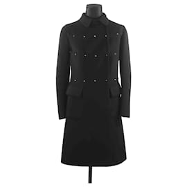Valentino-Manteau en laine-Noir