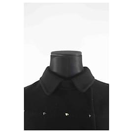 Valentino-Manteau en laine-Noir