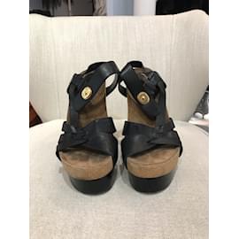 Balenciaga-BALENCIAGA Sandalen T.EU 40 Leder-Schwarz