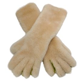 Autre Marque Marni Luvas de Shearling Natural Cru