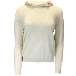 Malo Elfenbeinfarbener, langärmliger, mit Seide gefütterter Kaschmir-Strickpullover Roh