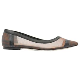 Fendi-Fendi Zucca Brown / Black Mesh EU 36 Uk 3-Black