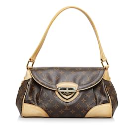 Louis Vuitton-Brown Louis Vuitton Monogram Beverly MM Shoulder Bag-Brown