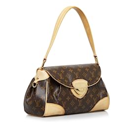 Louis Vuitton-Brown Louis Vuitton Monogram Beverly MM Shoulder Bag-Brown