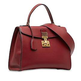 Dior-Red Dior DiorAddict Top Handle Bag Satchel-Red