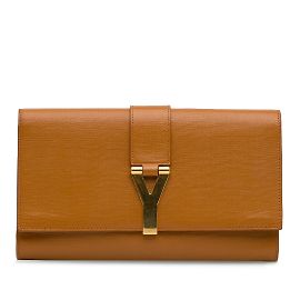 Yves Saint Laurent Bolsa clutch YSL Chyc Ligne marrom Marrom