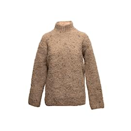 Ganni-Tan & Multicolor Ganni Melange Mock Neck Sweater Size US XS/S-Camel