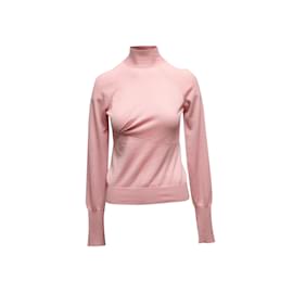 Louis Vuitton-Suéter con cuello simulado de cachemira Louis Vuitton rosa claro Talla US M-Rosa