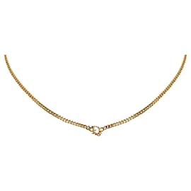 Dior-Gold Dior Gold-Tone Chain Necklace Costume Earrings-Golden