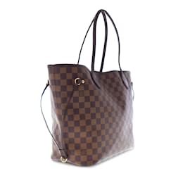 Louis Vuitton-Sac cabas marron Louis Vuitton Damier Ebene Neverfull MM-Marron