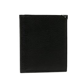 Salvatore Ferragamo-Black Ferragamo Leather Small Wallet-Black