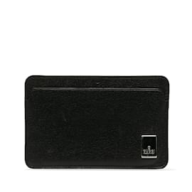 Gucci-Black Gucci Leather Card Holder-Black