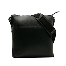 Gucci-Black Gucci Leather Crossbody Bag-Black