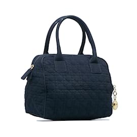 Dior-Blue Dior Cannage Nylon Handbag-Bleu