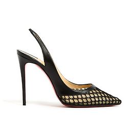Christian Louboutin Décolleté Sling Nero Net Kate EU39 Nero