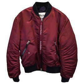 Giubbotto bomber Clea di Acne Studios in nylon bordeaux Bordò