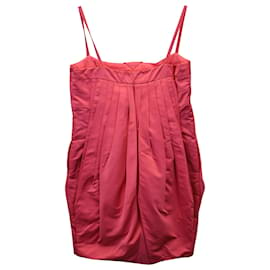 Gucci-Mini abito plissettato Gucci in poliestere rosa-Rosa