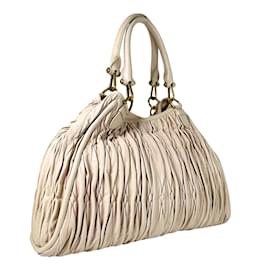 Bally-Nappa Wrinkled Caryne Handbag-Beige