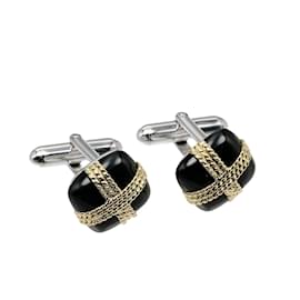 Tiffany & Co-Tiffany & Co 18K Onyx Cufflinks  Metal Other in Excellent condition-Black