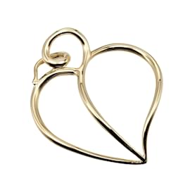 Tiffany & Co-18K Apple Heart Leaf Pendant-Silvery